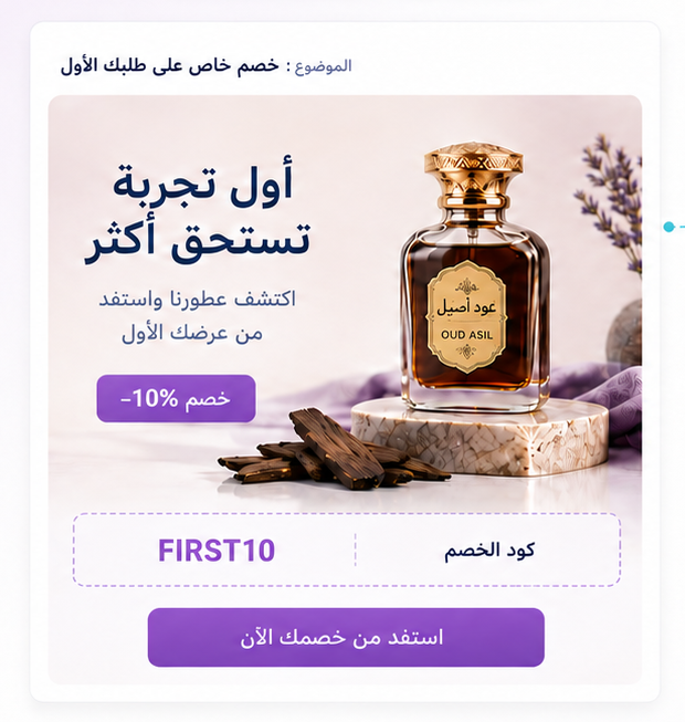 مثال على رسالة مخصصة لشريحة العملاء المحتملين